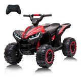 Garvee Ride - P Series: 12V Kids Quad ATV 4 Wheeler with Music, LED Lights for Boys & Girls - Red - Red
