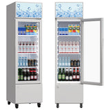 Garvee 6.1 Cu Ft Commercial Beverage Refrigerator, Single Glass Door, LED Light, Adjustable Shelves, Restaurant Use, White - White