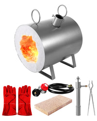 GARVEE Propane Forge Single Burner Mini Forge for Heating and Shaping Metals -Oval