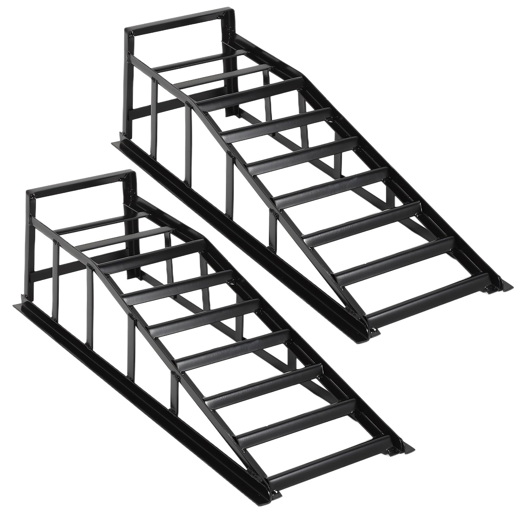 Drive Ramp Garvee 2Packs 5Ton Steel Car Ramps Heavy Duty Drive Up Car Lift Ramp f