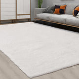 Garvee Fluffy & Sheepskin White 10x13 Area Rugs Extra Large Plush and Thick Faux Fur Shag Rug for Living Room Non-Slip Non-Shedding Accent Rug Carpet for Bedroom, Fuzzy Shaggy Rugs for Kids Nursery Dorm - White