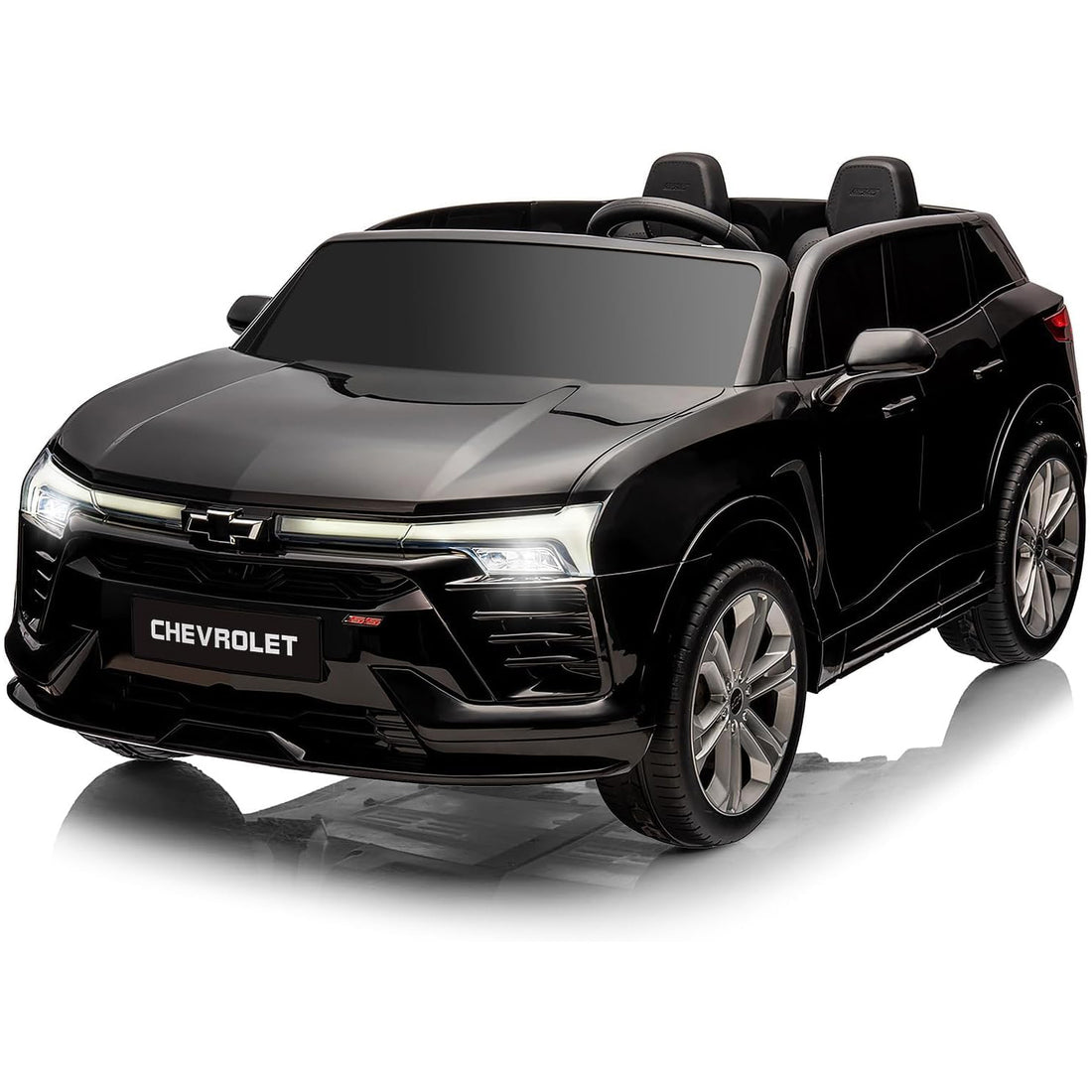 Garvee Ride - P Series: 24V 2-Seater Chevrolet Blazer Kids Car with Remote Control, Bluetooth - Black