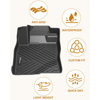 Garvee Floor Mats for Subaru Outback & Legacy 2010-2014, TPE All Weather Custom Fit Front & 2nd Row Floor Liners, Black