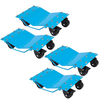 Garvee Car Dolly [Set of 4 with 8000 lbs Capacity], Manganese Steel Heavy Duty Car Mover Wheel Dollies with Antiskid Plate & 360 Degree Rotatable Wheel, 16" x 13", Blue