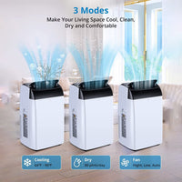 Garvee 14,000 BTU Portable Air Conditioner with Dehumidifier & Fan, Portable AC Units Cools up to 750 Sq. Ft., Remote Control, Auto Swing, Sleep Mode, Black Top