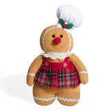 Garvee Adornos de peluche de hombre de jengibre de Navidad, juguetes de peluche de pan de jengibre para niño y niña, decoración de feliz Navidad, muñeca de pan de jengibre para árbol de Navidad de - Mujer