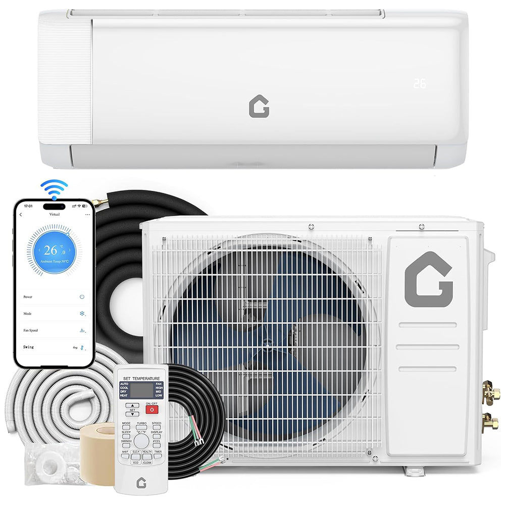 Garvee SEER 21 18000 BTU 230V Mini Split Air Conditioner | Energy-Efficient Inverter AC System with WiFi, Remote Control & Easy Installation Kit for Rooms Up to 1250 Sq.Ft