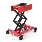 Garvee 450 lbs Low-Profile Transmission Jack, Adjustable Floor Jack with Safety Strap, Heavy-Duty Auto Repair Lifting Jack with 4 Wheels for Garage and Repair Shop, Red - Red