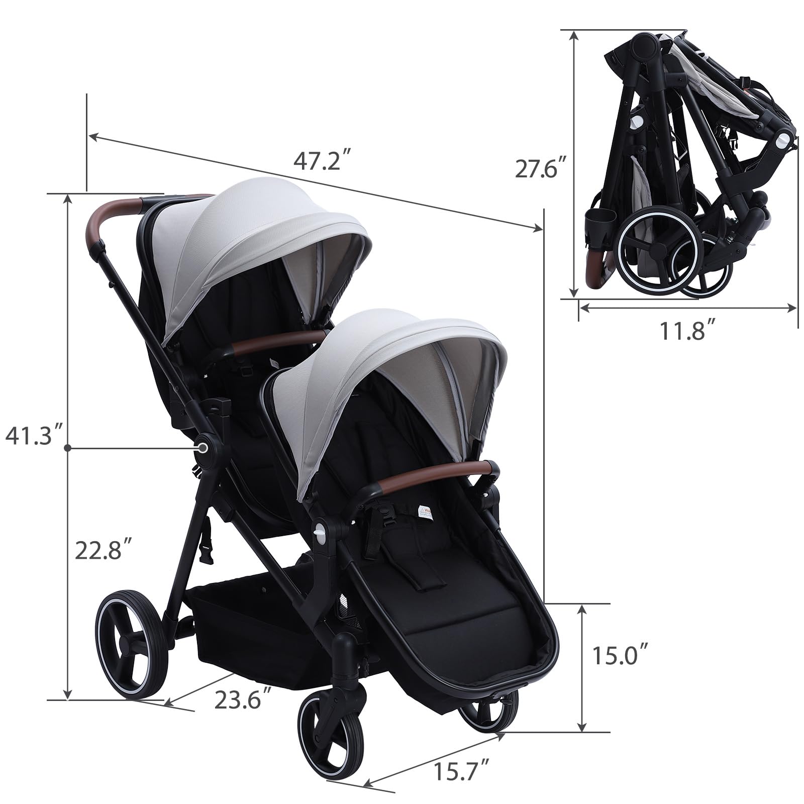 heavy duty double stroller GARVEE Double Stroller: Perfect for Growing Families