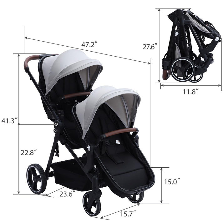 geoby double stroller GARVEE Double Stroller: Perfect for Growing Families