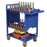 Garvee High Standard Tool Holder CNC Milling Machine Center Collet Chuck Pull Stud Handle Shank Storage Rack Cnc Tool Cart, Customizable, Mobile, Durable - Blue