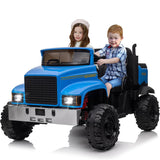 Garvee Ride - P Series: 24V Ride On Car with Remote Control Electric UTV Vehicles with Dump Bed, 4WD Power 4x200W Motors,4xSpring Suspension, 3 Speeds, 2 Seater - Blue