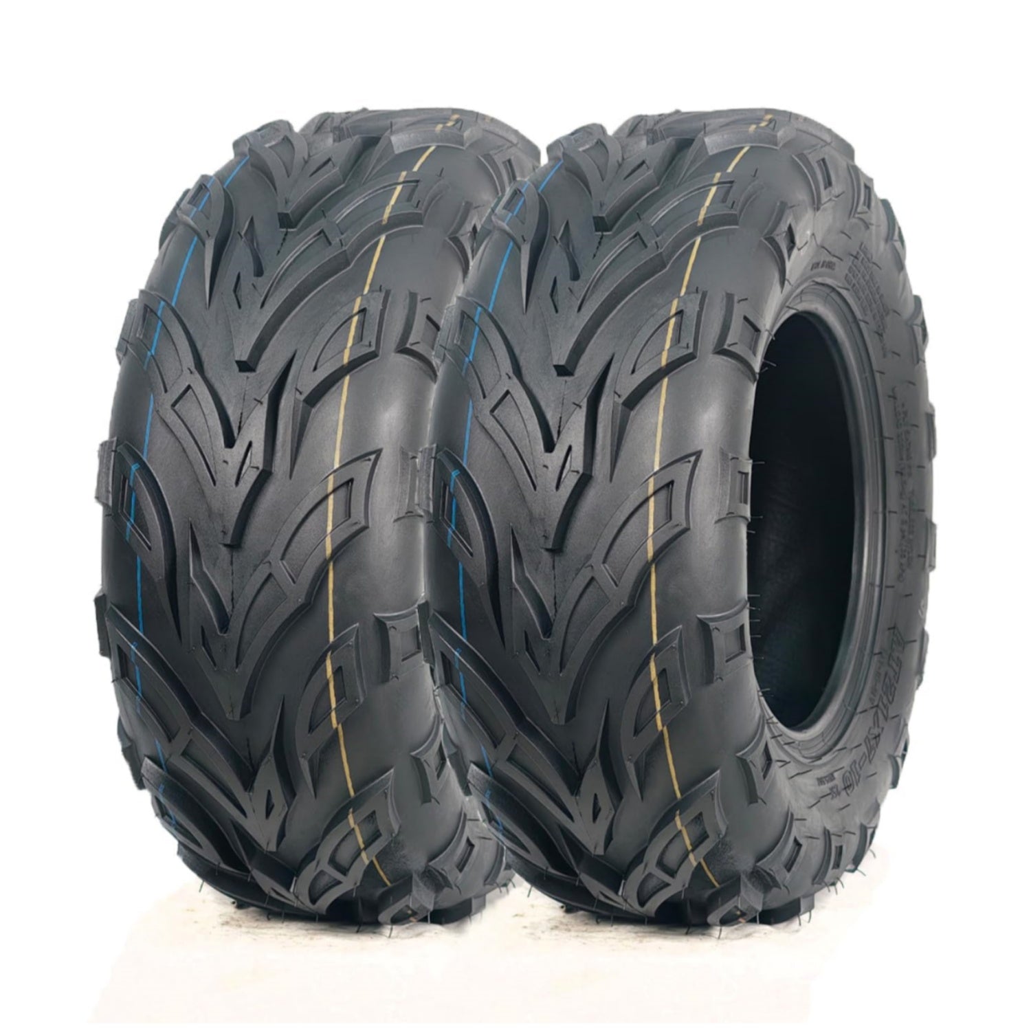 Garvee 19x7-8 ATV Tires 2-Pack, 4PR All Terrain Tubeless Off-Road Tires with Reinforced Sidewall Tread Armor, Trail Sand, Black