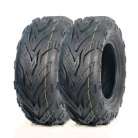 Garvee Set Of 2 All Terrain ATV Tires 22X10-10 4PR Tubeless For Off-Road Adventures, Durable Black