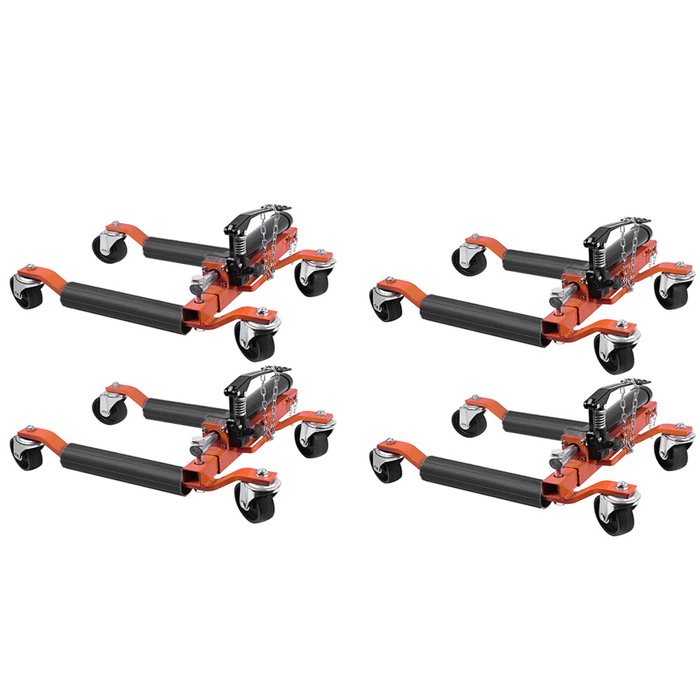 Garvee Car Wheel Dolly Set of 4, Hydraulic Tire Jack, 1500 LBS Capacity, Durable, for Trucks, RVs, Trailers, Orange