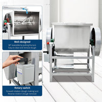 GARVEE 50 QT Commercial Dough Mixer, Professional Pizza Dough Mixer, 110V 2200W Electric Stand Mixer Dough Kneading Machine with 90 Degree Tilt for Bakeries Pizzerias, Silver