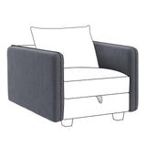 Garvee Modular Sectional Sofa with Storage, Versatile Sectional Couch, Pair of Armrests for Sectional Modular Couch - Dark Grey