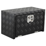 Garvee 24" x 14" x 16" Heavy Duty Aluminum Tool Underbody Box, Waterproof Truck Storage Organizer Chest, Black - Black
