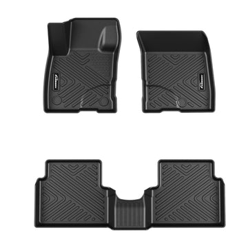 Garvee Floor Mats for 2022-2025 Ford Maverick TPE All Weather Custom Fit Floor Liners Raised Rib Design Black