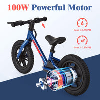24V 100W Electric Bike for Kids 3-5 Years, Balance Bike for Kids