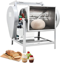 GARVEE 50 QT Commercial Dough Mixer, Professional Pizza Dough Mixer, 110V 2200W Electric Stand Mixer Dough Kneading Machine with 90 Degree Tilt for Bakeries Pizzerias, Silver