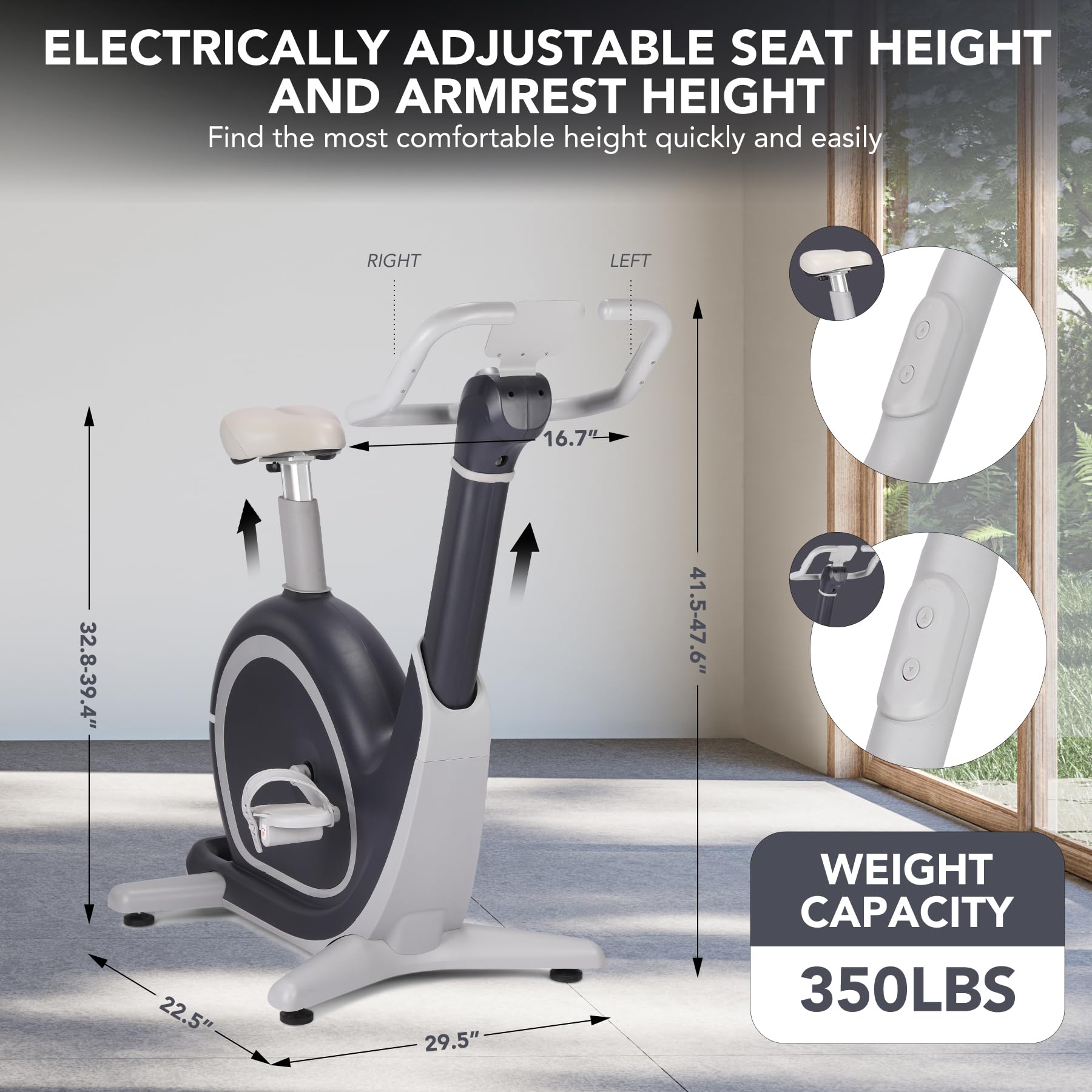 Exercise Bike, PioneerWorks 36 Levels Magnetic Resistance Exercise Bike with 350 Lbs Weight Capacity, Smart Indoor Cycling Bike for Cardio Workout Exercise Bike, PioneerWorks 36 Levels Magnetic Resistance Exercise Bike with 350 Lbs Weight Capacity, Smart Indoor Cycling Bike for Cardio Workout