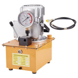 Garvee Electric Hydraulic Pump, 10000 PSI Manual Valve Power Unit, 750W, 110V Single-Acting Hydraulic Electric Pump with 8L Tank, Yellow