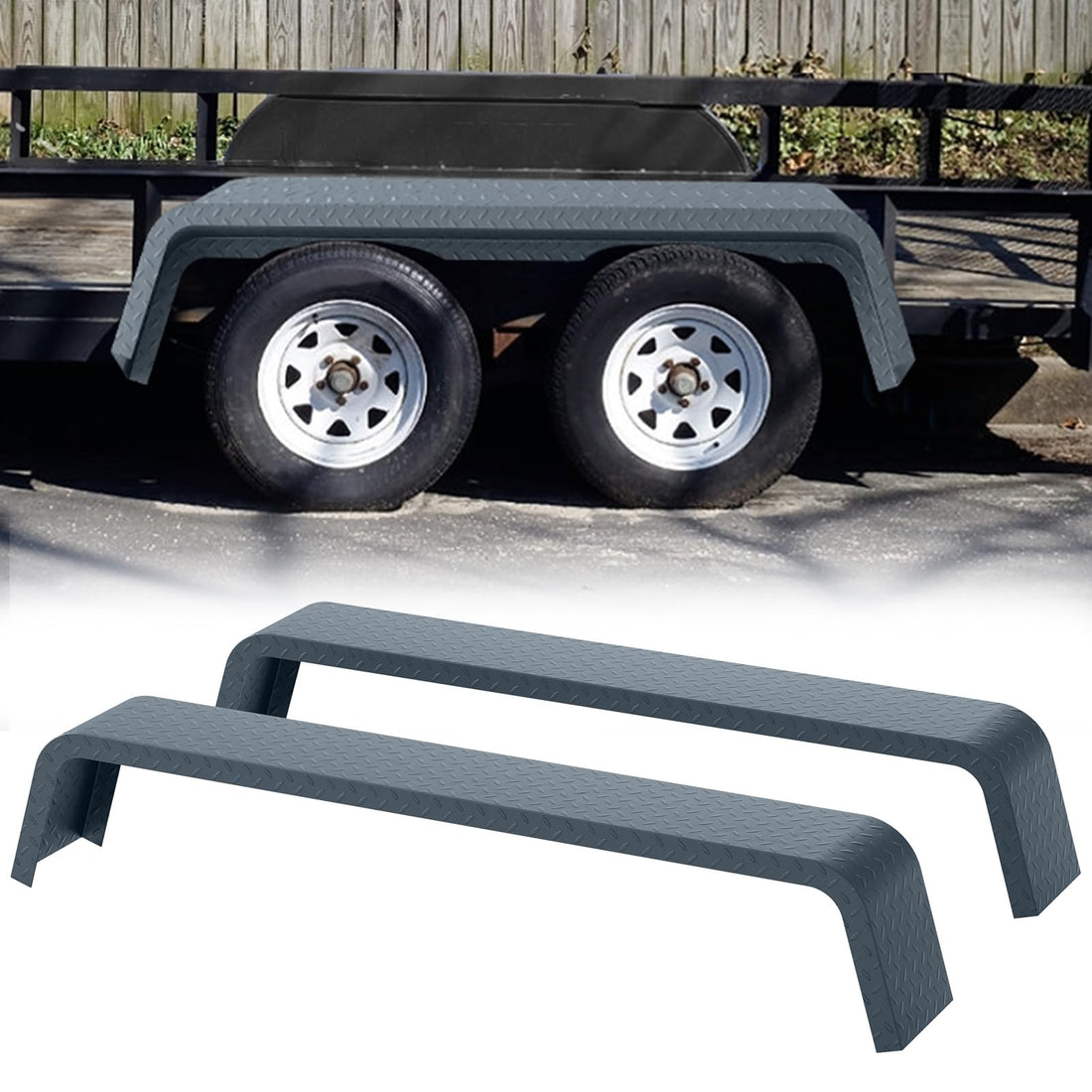 RealTruck Podium LG Steps For Ford F-150 (2009-2014 SuperCrew) - Textured Black Stainless Steel Running Boards