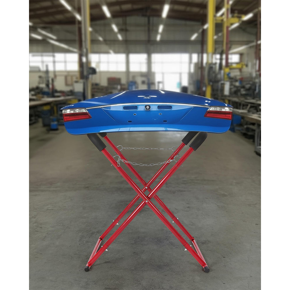 Garvee 36"x31"x41" Portable Workbench - Folding Heavy-Duty Automotive Fender Bumper Stand with Adjustable Padded Support, Powder-Coated Black, 2 Pack