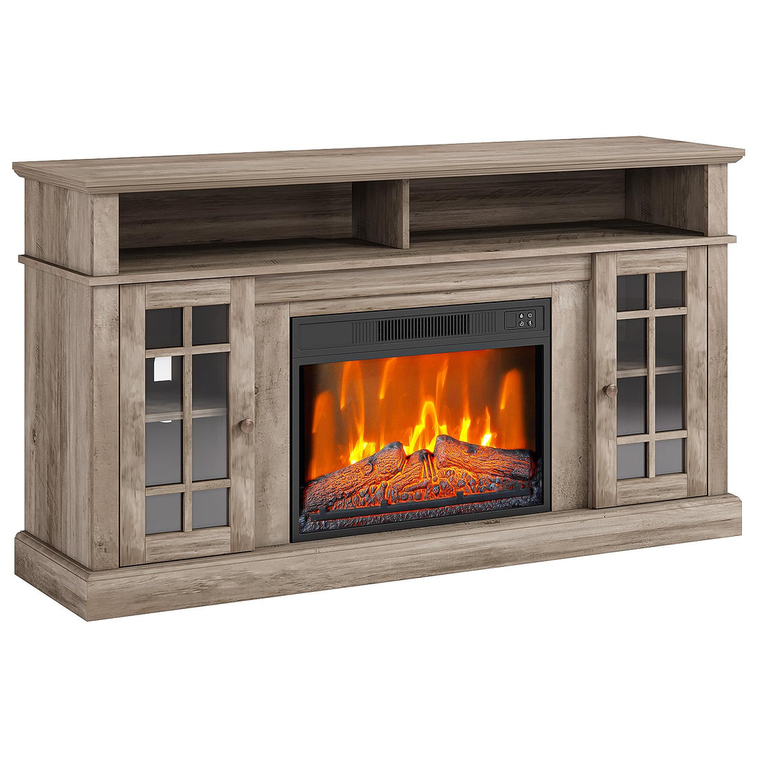 58" TV Stand with 23" Electric Fireplace, Remote Control