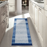 Garvee Moroccan Area Rugs Boho Rug Modern Tribal Washable Area Rug Soft Low Pile Floorcover Geometric Throw Rug Carpet for Living Room Bedroom Dining Room Entryway Rug Navy/White, 140x270cm - Blue