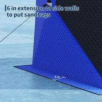 Garvee Pop Up Ice Fishing Tent 49ft LED Light Strip Insulated Waterproof Windproof Blue+Black 25 sq ft Fishable Area 2-3 Person Winter Fishing