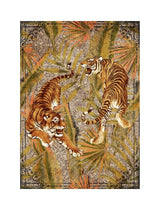 Garvee Bedroom Rug Washable Area Rug Non Slip Low Pile Boho Floral Carpet Camel 8x10ft - Camel