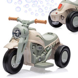 Garvee Ride - P Series: 6V Battery-Powered Electric Motorcycle with 1.9 Mph Speed, Led Headlights, Music, Pedal, Forward/Reverse, 3 Wheels | Motorbike Toy Gift for Toddlers 3 and Up - B - Beige
