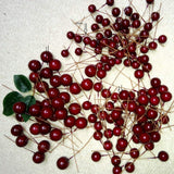 Garvee 100pcs 10mm DIY Simulate Berry for Christmas Tree Garlands Wedding Decoration Wine red