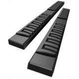 Garvee 6 Inch Running Boards - Compatible with 2007-2018 Chevy Silverado 1500 and 2007-2019 Chevrolet Silverado 2500HD/3500HD Crew Cab (4 Full-Size Doors, Gas Engine Only), Aluminum Construction - Black