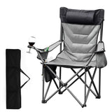 Garvee Heavy Duty Oversized Camping Chair With Cooler Pouch, Quad Lumbar Support, Cup Holder For Adults, 400 LB Capacity, Folding Outdoor Chair