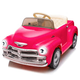 Garvee Ride - P Series: 3, Licensed Chevrolet 12V Ride on Car for Kids with LCD Show, Led Lights, Battery Powered 4-Wheels Ride on Electric Vehicle Toy with Seat Belt - Rose Red