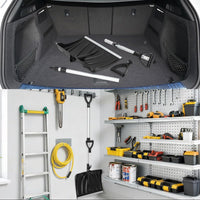 Garvee 17.7"W X 12.6"H Ergonomic Dual D-Ring Snow Shovel – 18" Wide Blade with Aluminum Edge – Lightweight Snow Removal Tool for Driveway, Walkway, Car, Yard – Black Shovel with Silver Rod