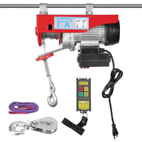 Electric Hoist 440 LBS 110V Electric Wire Crane Lift Electric Hoist Crane Power System Red