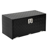 Garvee 30"X18" Heavy Duty Aluminum Underbody Tool Box, Waterproof Square Storage Chest for Pickup Truck Bed, RV Trailer, Black - Black