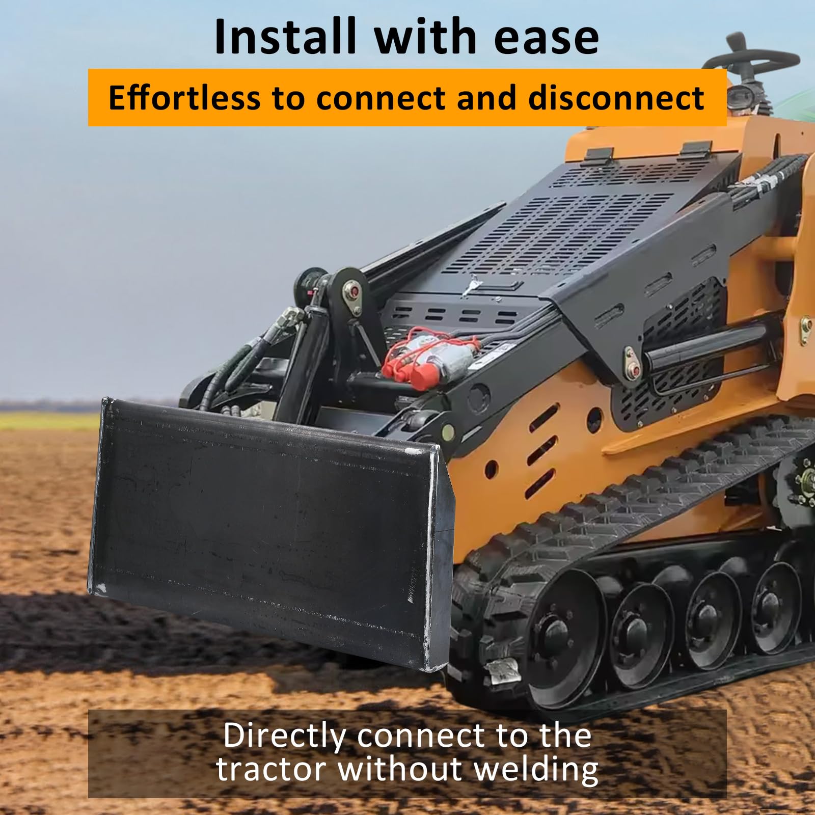 Mytee 1/4" Steel Quick Attachment Mount Plate – Compatible With Toro Dingo & Vermeer Mini Skid Steers, 3000 Lb Capacity