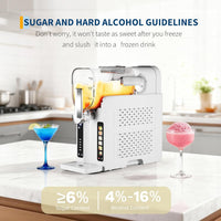 Garvee Slushie Machine for Home - 70 oz Ice-Free Frozen Drink Maker, Self-Cleaning Function with 6 Preset Programs for Margaritas, Frappés, Milkshakes, White