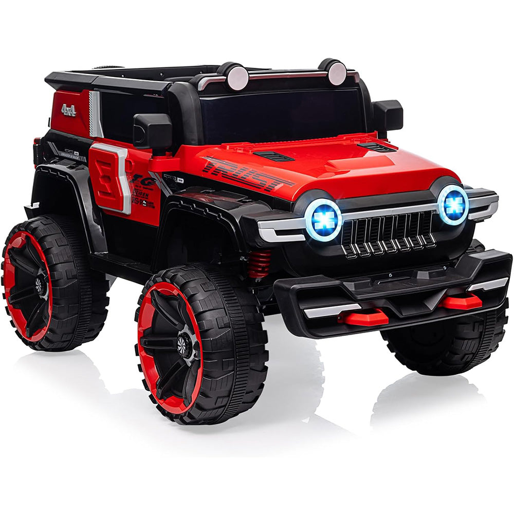 Garvee Ride - P Series: 12V 2-Seater Kids Ride On Car with Remote Control & Music - Red