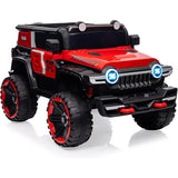 Garvee Ride - P Series: 12V 2-Seater Kids Ride On Car with Remote Control & Music - Red - Red