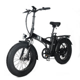 Garvee Folding Electric Bike for Adults with 20" x 4.0 Fat Tire, 48V Removable Lithium Battery, Peak 750W Folding Ebike for Commuting and Riding, 6 Levels of Pedal Assist, Large LCD Display - black