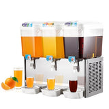 GARVEE 54L (14.4 Gallon) Commercial Juice Dispenser, 3 Tanks 380W, Stainless Steel Beverage Dispenser for Tea, Drink, Commercial Use - Silver