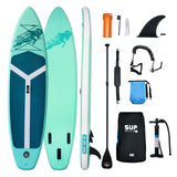 Garvee Inflatable Stand Up Paddle Board - 10 Ft 6 In, Ultra-Light Design, Wide Stable Deck, Non-Slip Comfort Deck, Premium Sup Accessories. - Green