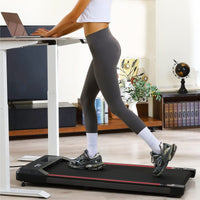 GARVEE 2.5 HP Walking Pad Portable Treadmill 0.6-3.8 MPH 256 LBS Under Desk Treadmill Black