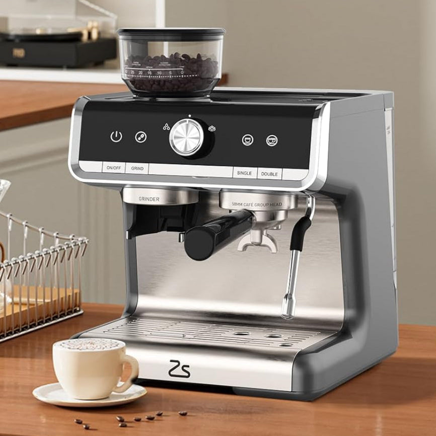 Garvee 1450W 120V 20 Bar Espresso Machine with Steam Wand, Fast Heat,B